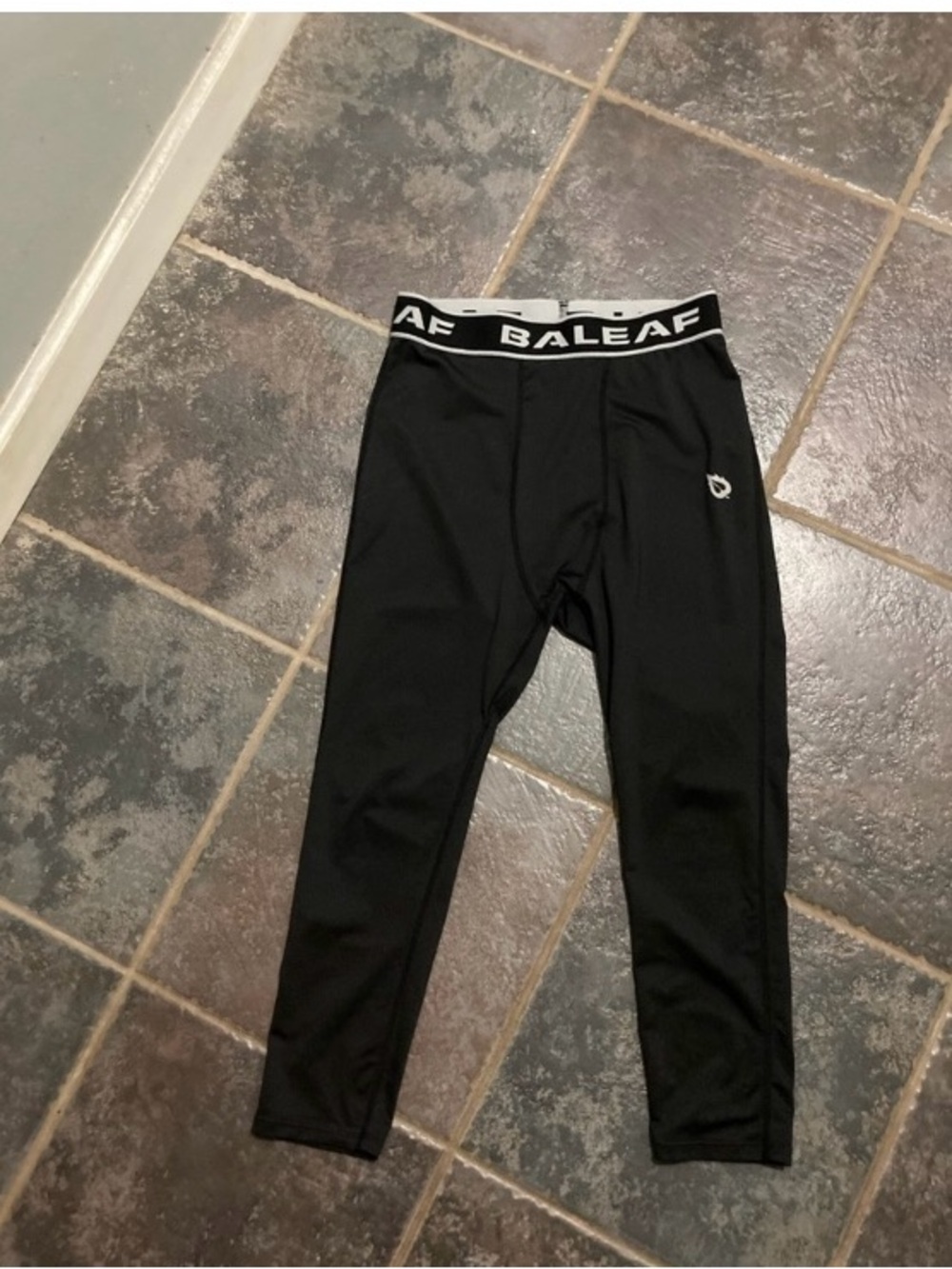 BALEAF Men's Athletic Compression Pants Black Size XL